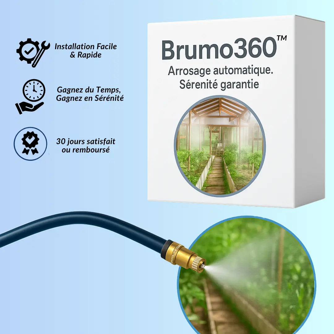 Brumo360™| Arrosage Automatique, Sérenité Garantie