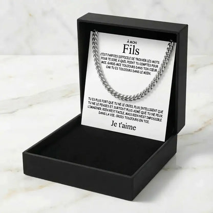Collier "À mon fils - Je t'aime"